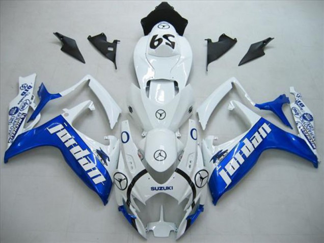 Carenagem Suzuki GSXR 600 K6 2006-2007 - Branco Azul Jordan