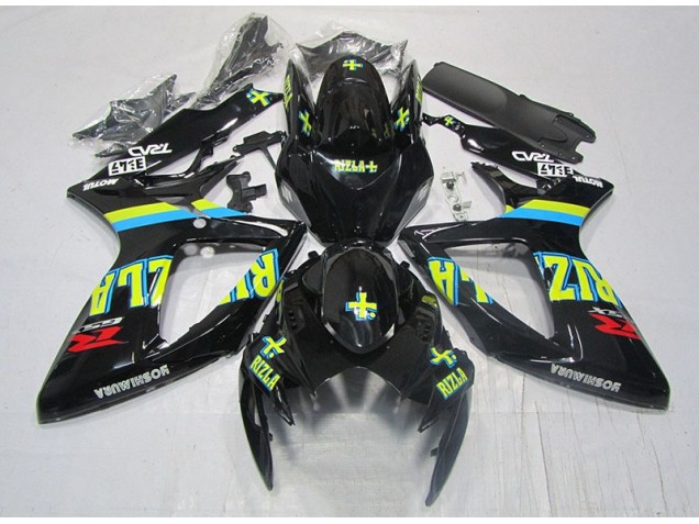 Carenagem Suzuki GSXR 600 K6 2006-2007 - Preto Amarelo Rizla