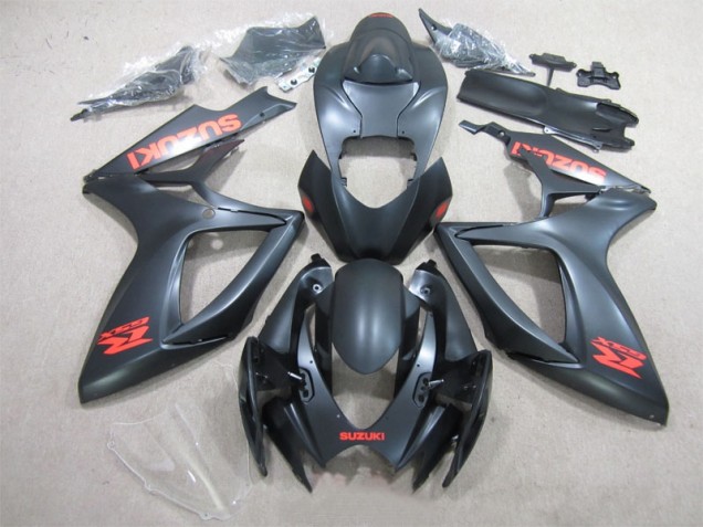 Carenagem Suzuki GSXR 600 K6 2006-2007 - Preto Vermelho Decalque