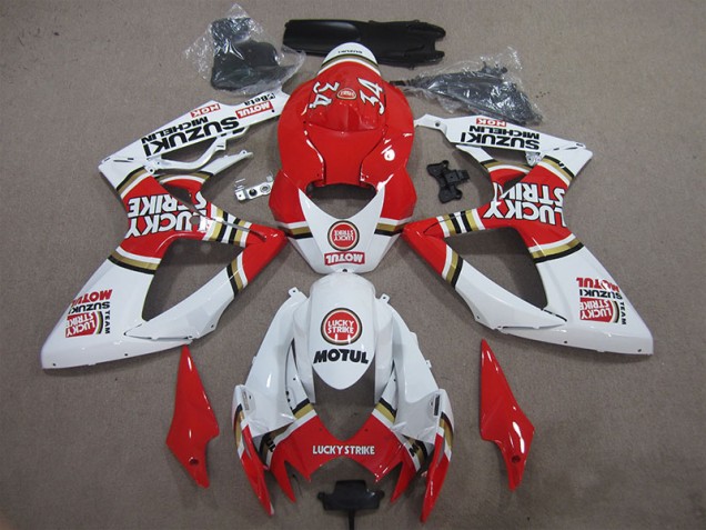 Carenagem Suzuki GSXR 600 K6 2006-2007 - Vermelho Branco Lucky Strike Motul