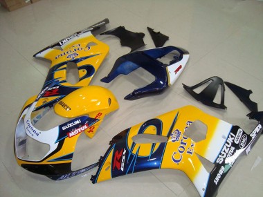 Carenagem Suzuki GSXR 750 K1 K2 K3 2001-2003 - Amarelo Azul Corona Extra Motul