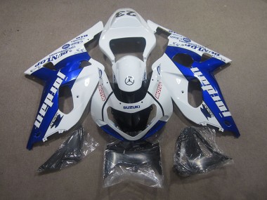 Carenagem Suzuki GSXR 750 K1 K2 K3 2001-2003 - Branco Azul Motul