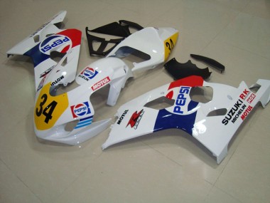 Carenagem Suzuki GSXR 750 K4 2004-2005 - Branco Azul Pepsi 34