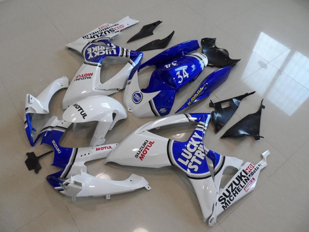 Carenagem Suzuki GSXR 750 K6 2006-2007 - Azul Branco Lucky Strike Motul 34