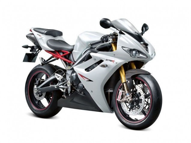 Carenagem Triumph Daytona 675 Triple 2006-2008 - Branco Preto