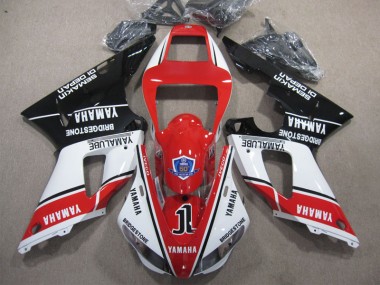 Carenagem Yamaha R1 1998-1999 - Vermelho Branco Preto 50