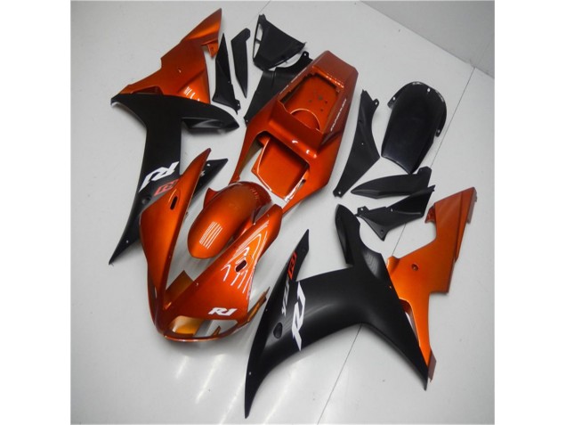 Carenagem Yamaha R1 2002-2003 - Laranja Preto