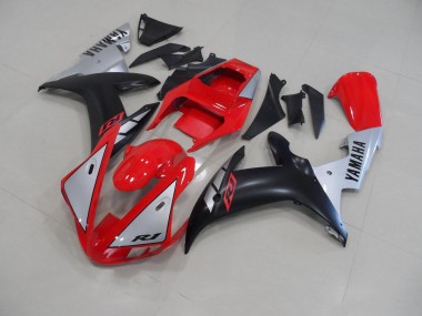 Carenagem Yamaha R1 2002-2003 - Vermelho Fosco Prata