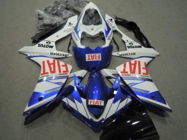 Carenagem Yamaha R1 2007-2008 - Azul Branco Vermelho Fiat