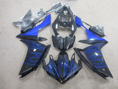 Carenagem Yamaha R1 2007-2008 - Preto Azul Chama