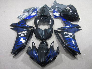 Carenagem Yamaha R1 2007-2008 - Preto & Azul Chama