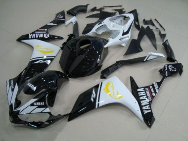 Carenagem Yamaha R1 2007-2008 - Preto Branco Dolphin