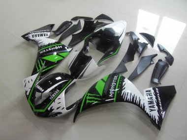 Carenagem Yamaha R1 2009-2011 - Branco Verde Monster