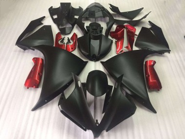 Carenagem Yamaha R1 2012-2014 - Preto Fosco Brilhante Vermelho