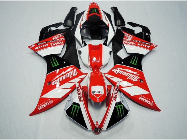 Carenagem Yamaha R1 2012-2014 - Vermelho Branco Rocol