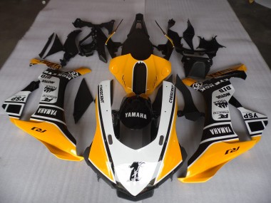 Carenagem Yamaha R1 2015-2019 - Amarelo Branco Preto