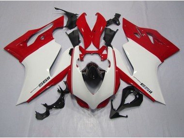 Injeção Kit Carenagem Ducati 1199 2011-2014 - Branco Vermelho