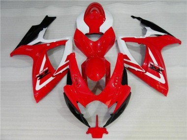 Injeção Kits Carenagem Suzuki GSXR 600 / 750 K6 2006-2007 - Vermelho Branco