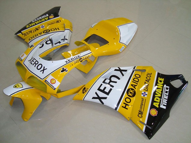 Kit Carenagem Ducati 748 916 996 996S 1993-2005 - Amarelo Branco Xerox