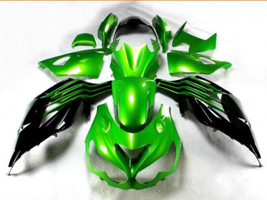 Kit Carenagem Kawasaki ZX14R ZZR 1400 2012-2021 - Preto Verde