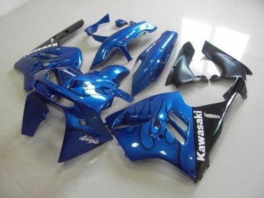 Kit Carenagem Kawasaki ZX9R 1994-1997 - Azul Preto Chama