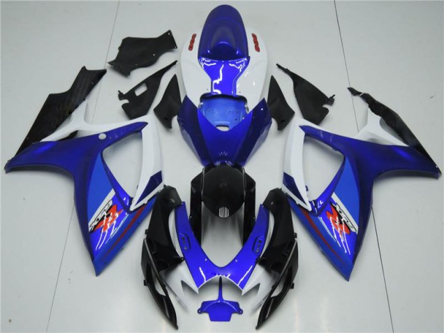 Kit Carenagem Suzuki GSXR 600 / 750 K6 2006-2007 - Branco Azul