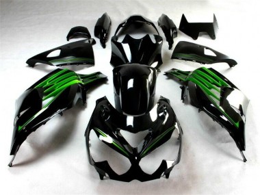 Kit Completo Carenagem Kawasaki EX250 2008-2012 - Preto Verde