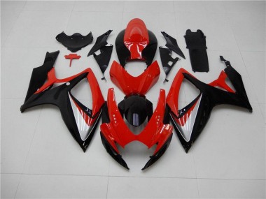 Kits Carenagem Suzuki GSXR 600 / 750 K6 2006-2007 - Vermelho Preto