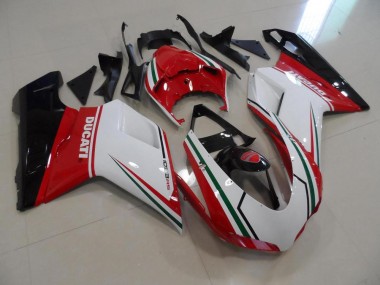 Kits Completo Carenagem Ducati 848 1098 1198 2007-2014 - Vermelho Branco