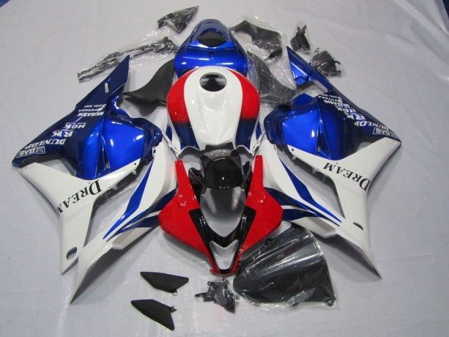 Kits Completo Carenagem Honda CBR 600RR 2009-2012 - Branco Azul Vermelho DREAM