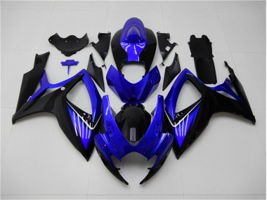 Kits Completo Carenagem Suzuki GSXR 600 / 750 K6 2006-2007 - Azul Preto