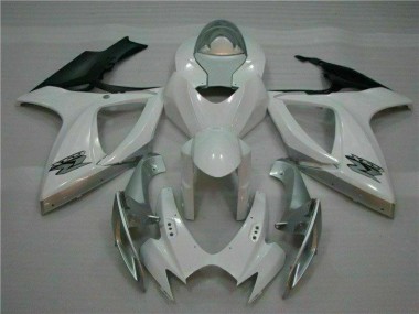 Plástico Suzuki GSXR 600 / 750 K6 2006-2007 - Branco Prata