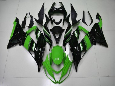 Plásticos Kawasaki ZX6R 2013-2018 - Verde Preto