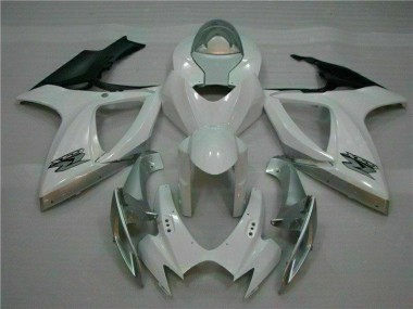 Plásticos Suzuki GSXR 600 / 750 K6 2006-2007 - Branco Prata