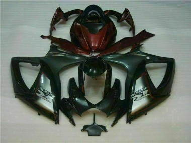 Plásticos Suzuki GSXR 600 / 750 K6 2006-2007 - Preto Vermelho